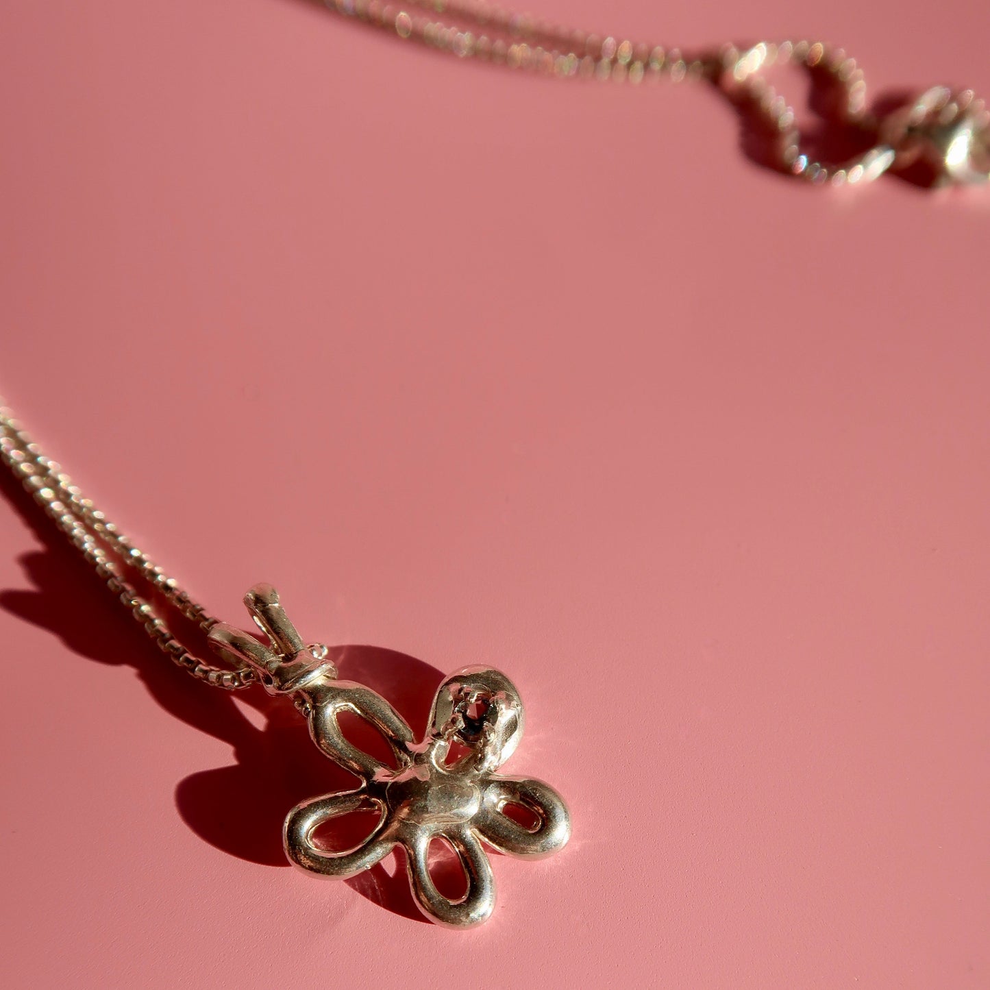 Bespoke Blue Sapphire Flower Necklace