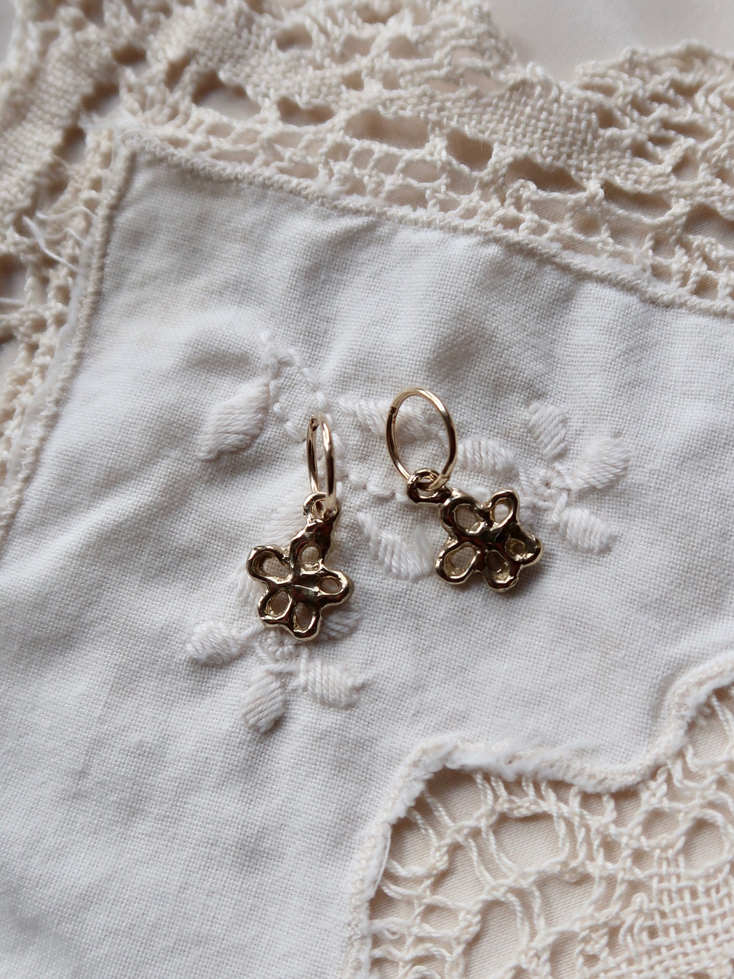 Flirty Flowers Hoops