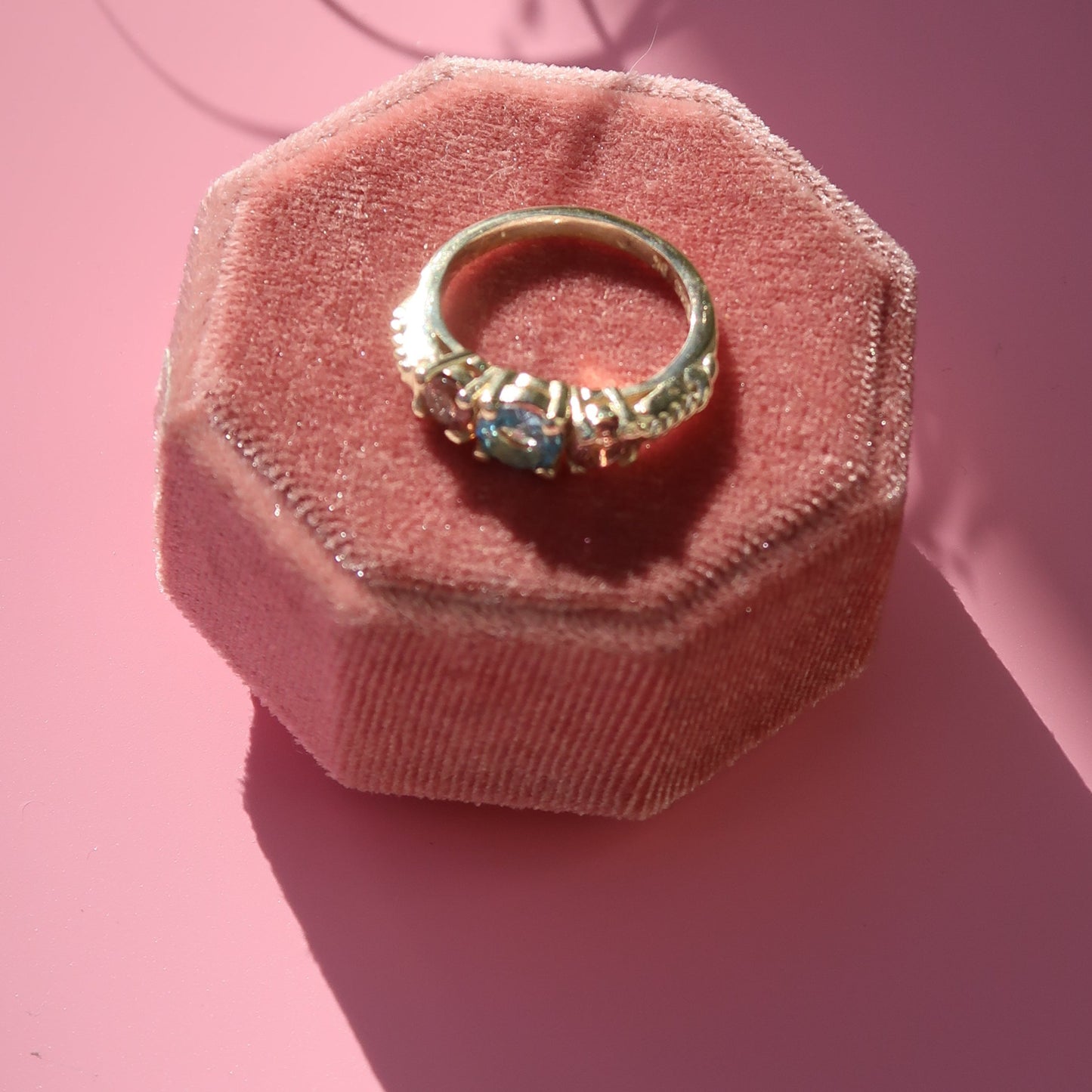 Bespoke Topaz & Tourmaline Trio Ring