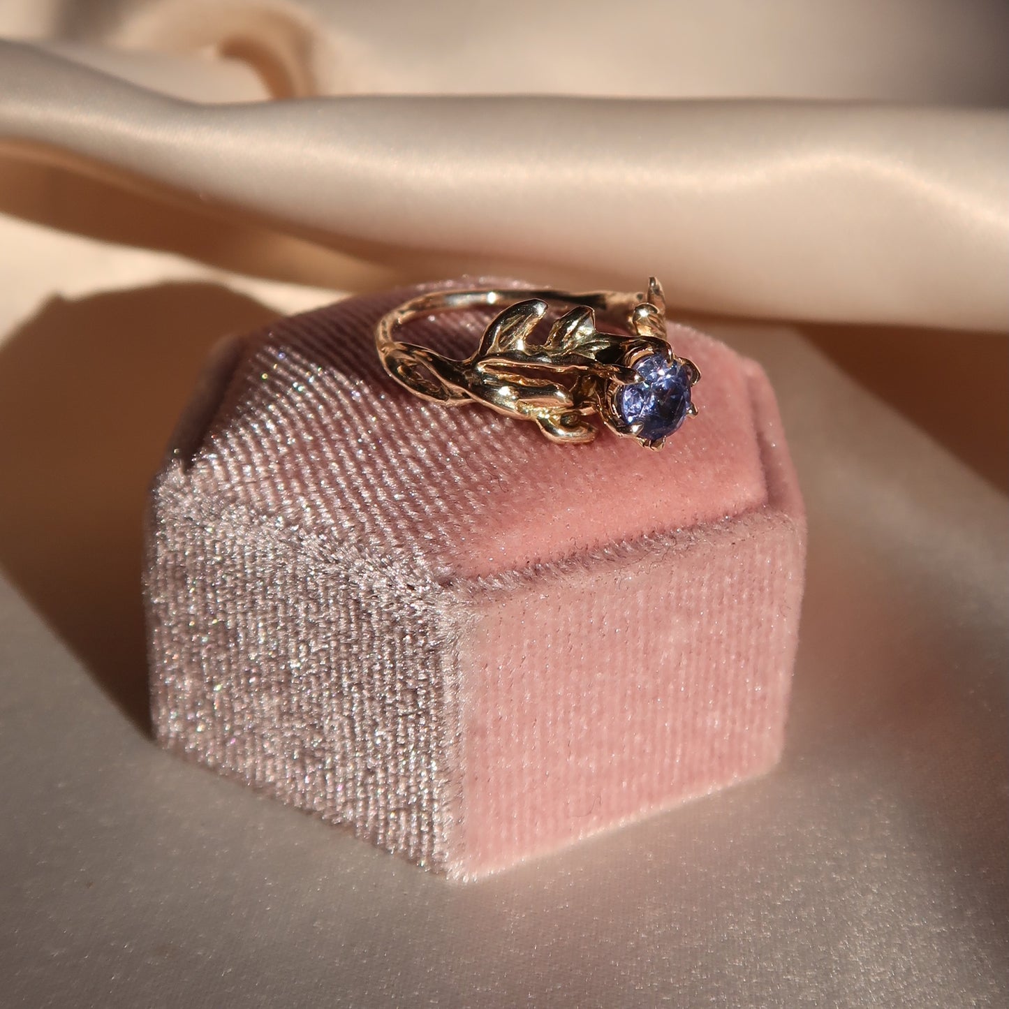 Bespoke Twisted Laurel Sapphire Ring