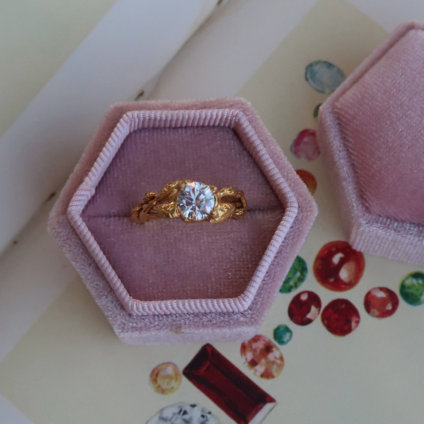 Mossling Solitaire Ring