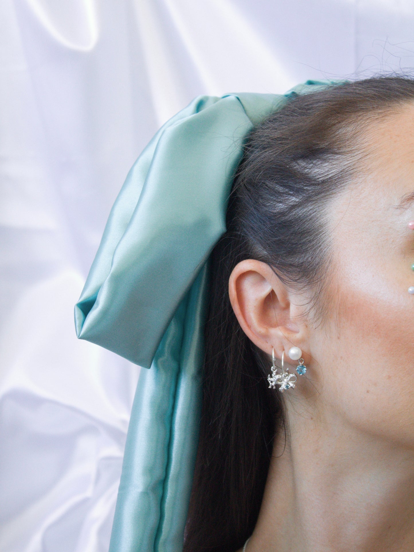 Bow My! Gem Hoops