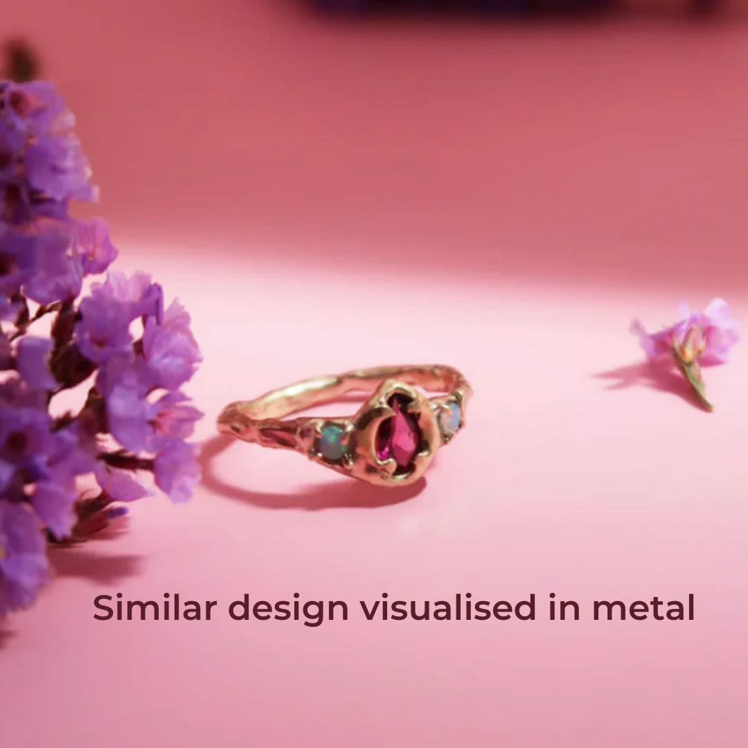 Wax - Garnet Fae Ring