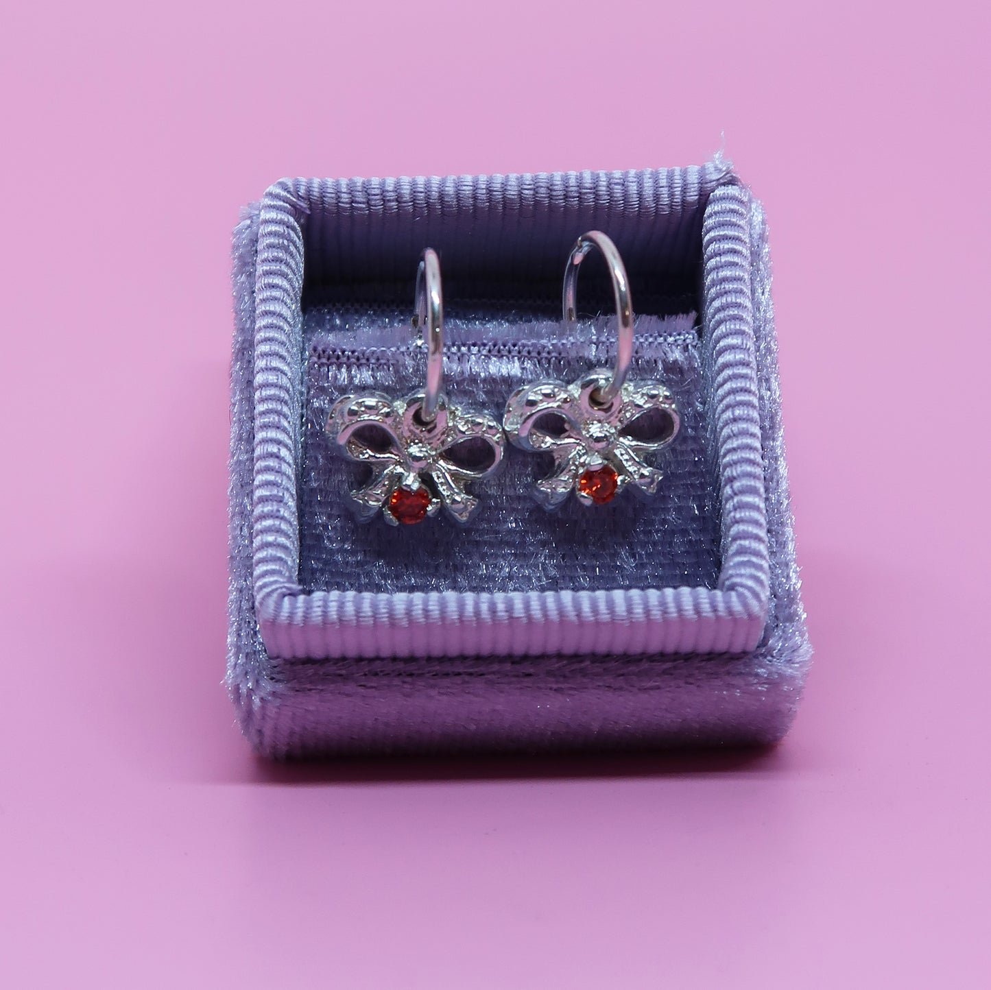 Bow My! Gem Hoops