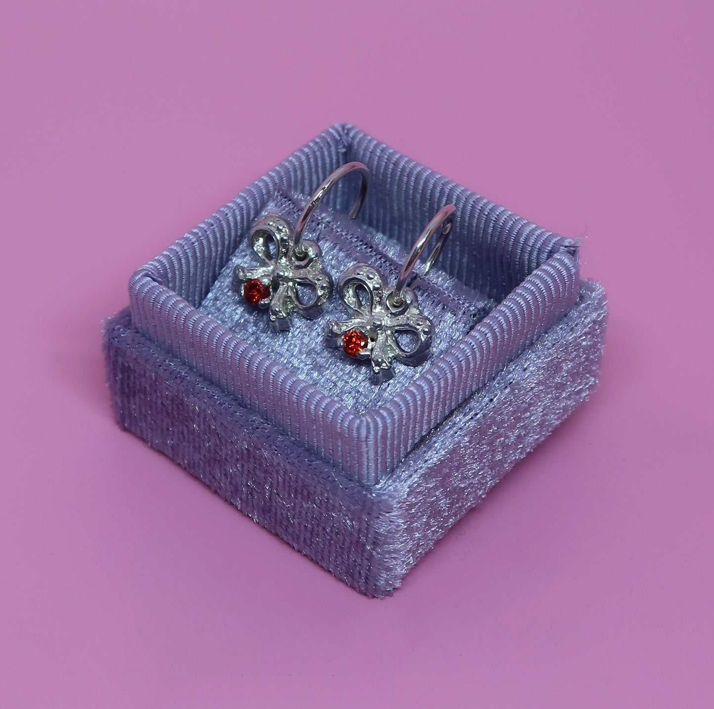Bow My! Gem Hoops