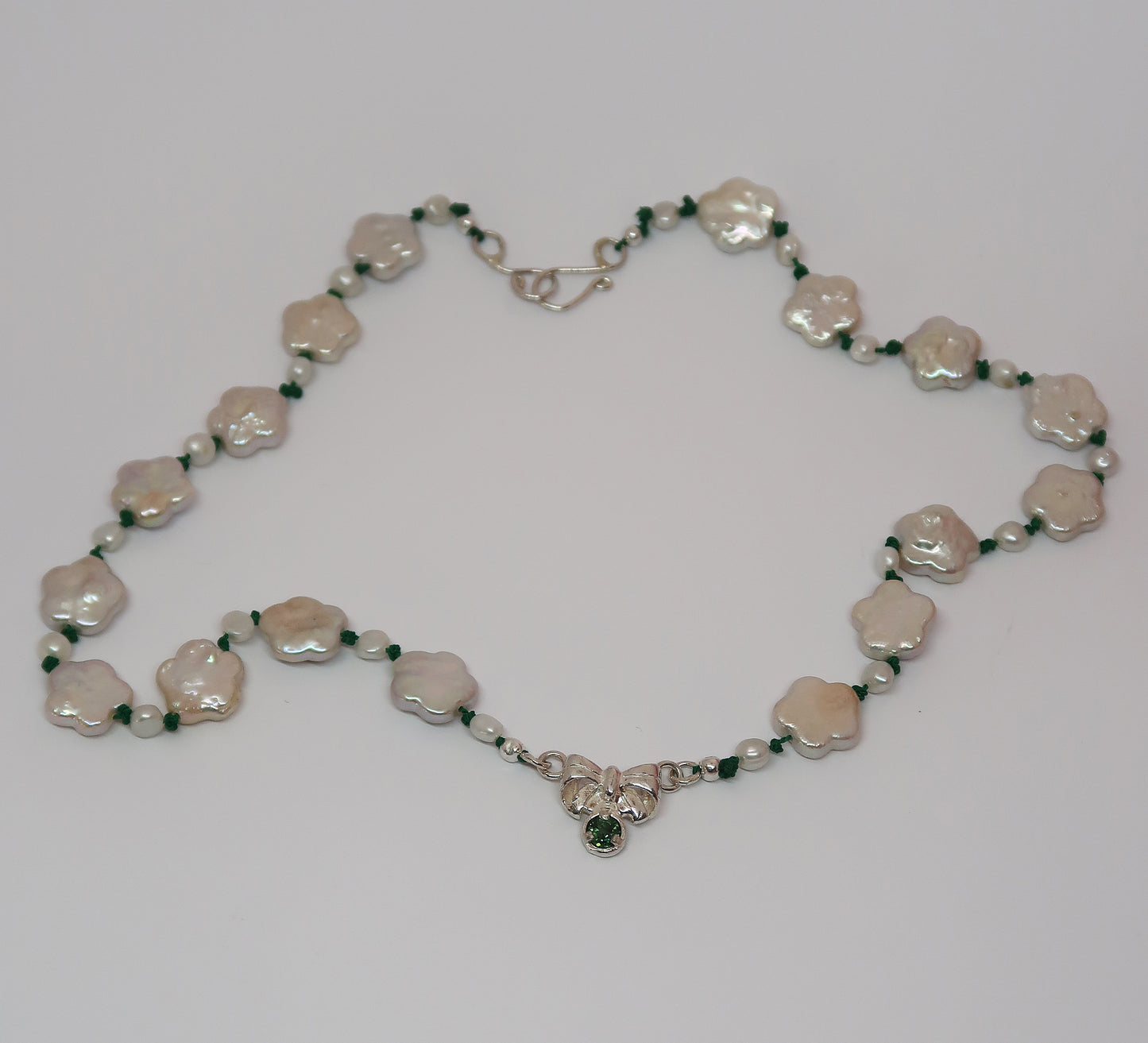 Bespoke Daisy Chain Pearl & Sapphire Necklace