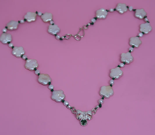 Bespoke Daisy Chain Pearl & Sapphire Necklace