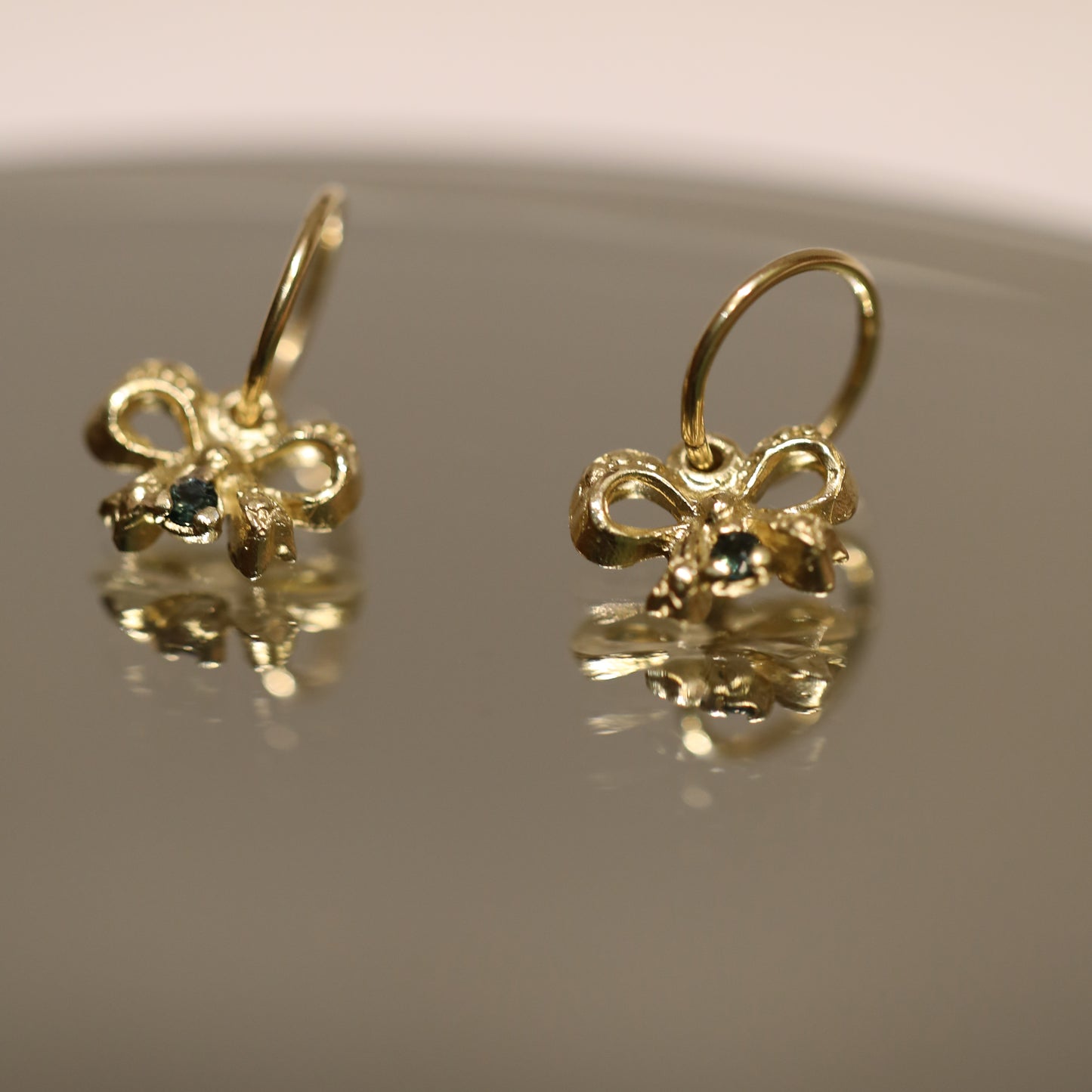 Bow My! Gem Hoops