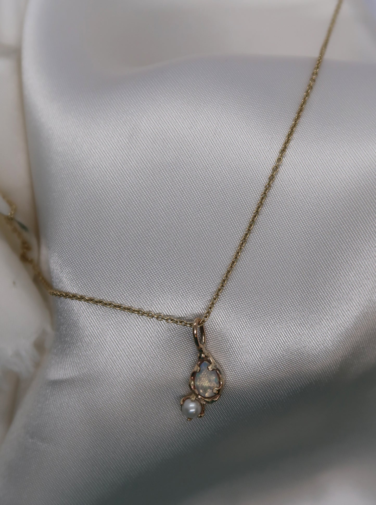 Bespoke Ethereal Pearl & Opal Necklace