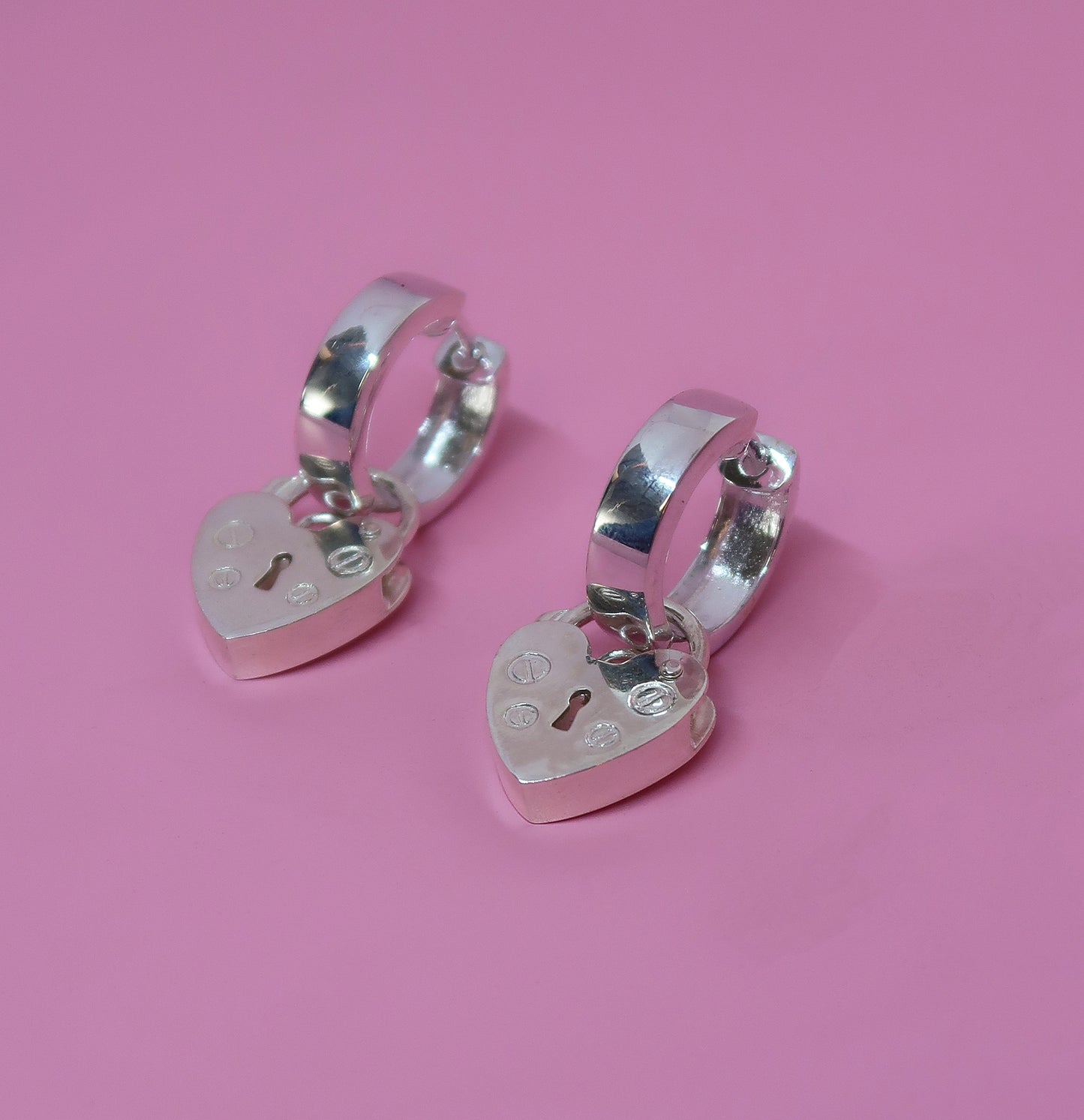 Padlock Huggie Earrings