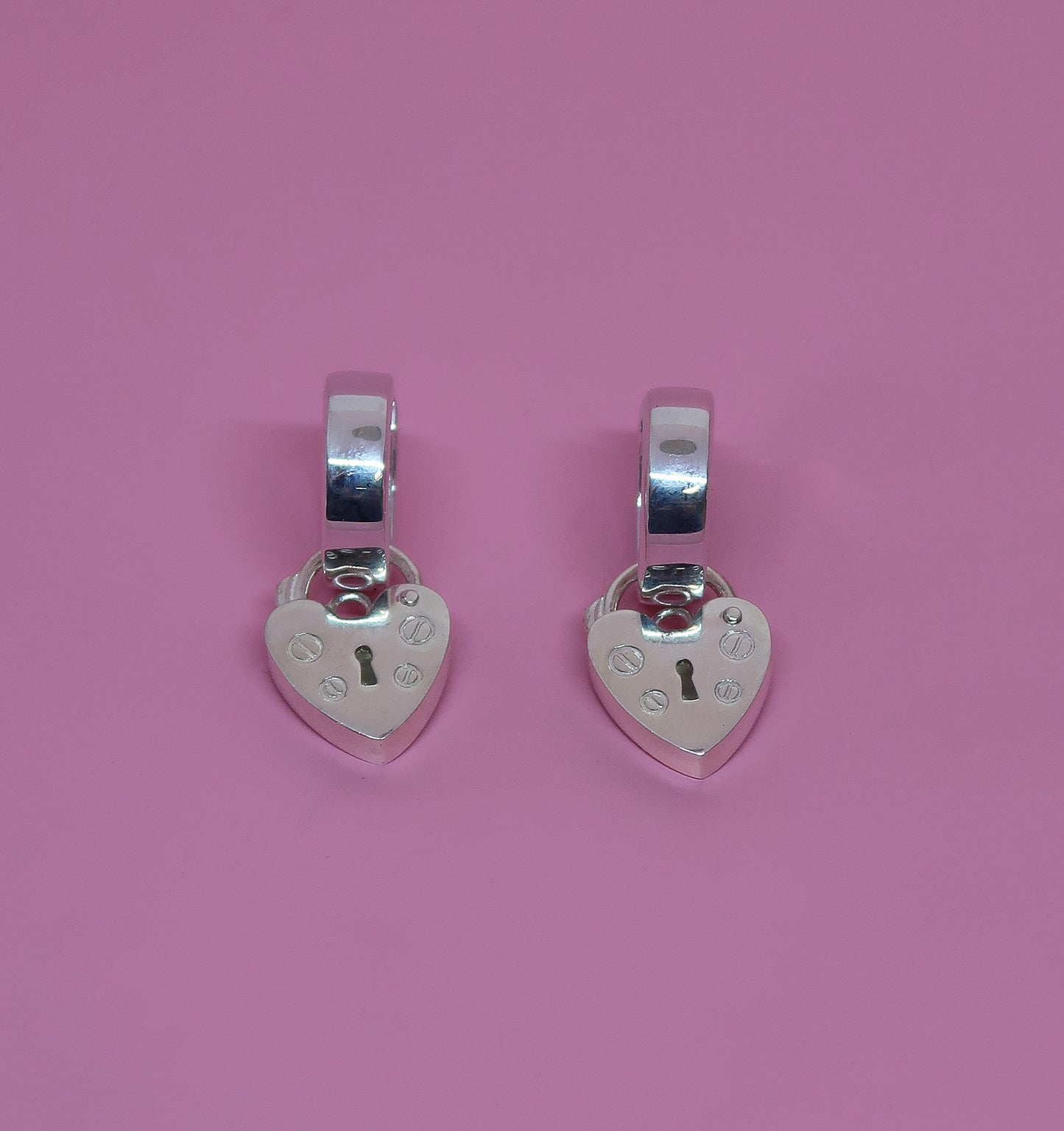 Padlock Huggie Earrings