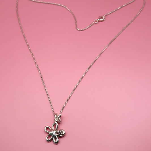 Bespoke Blue Sapphire Flower Necklace