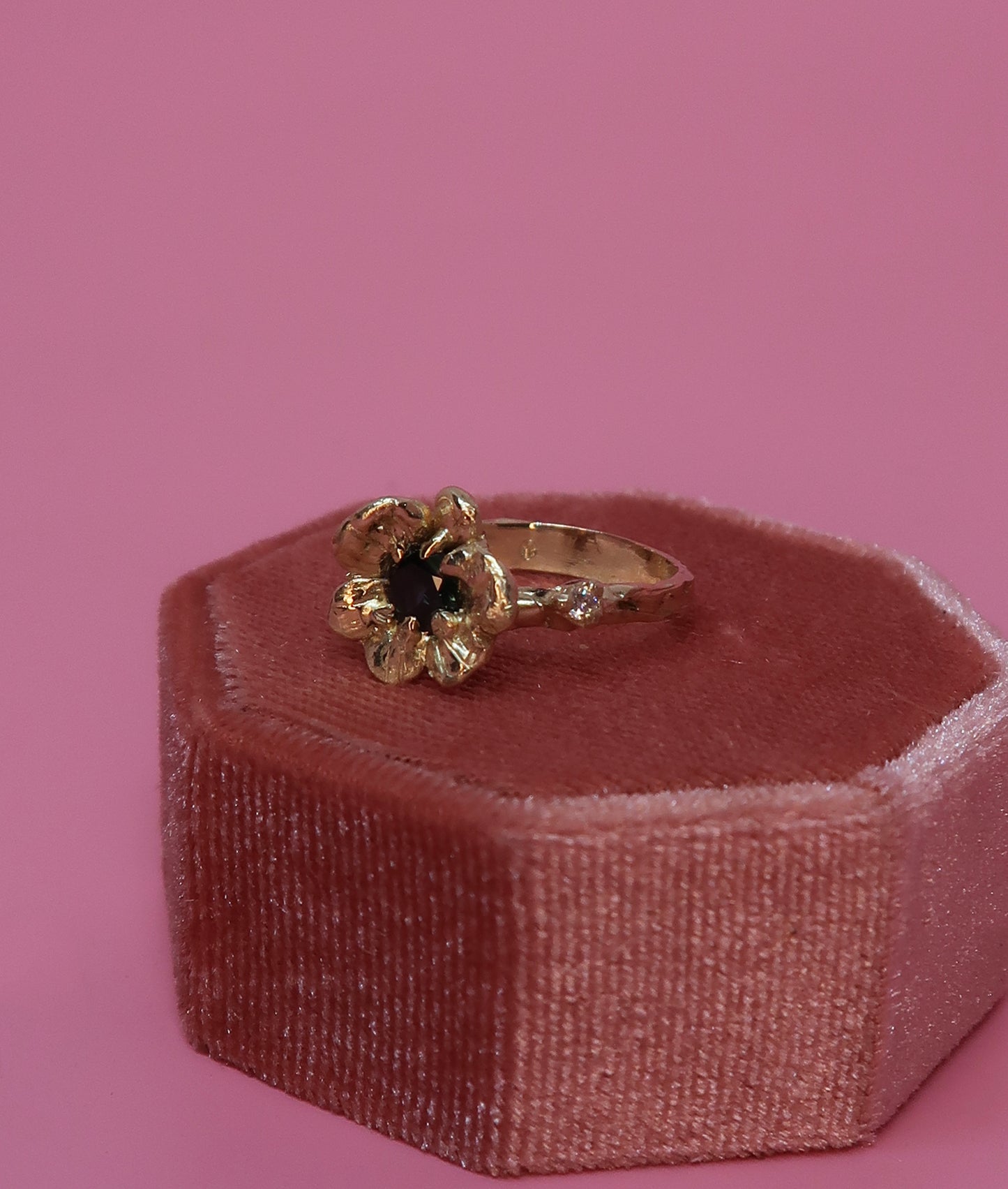 Bespoke Sapphire Pansy Ring
