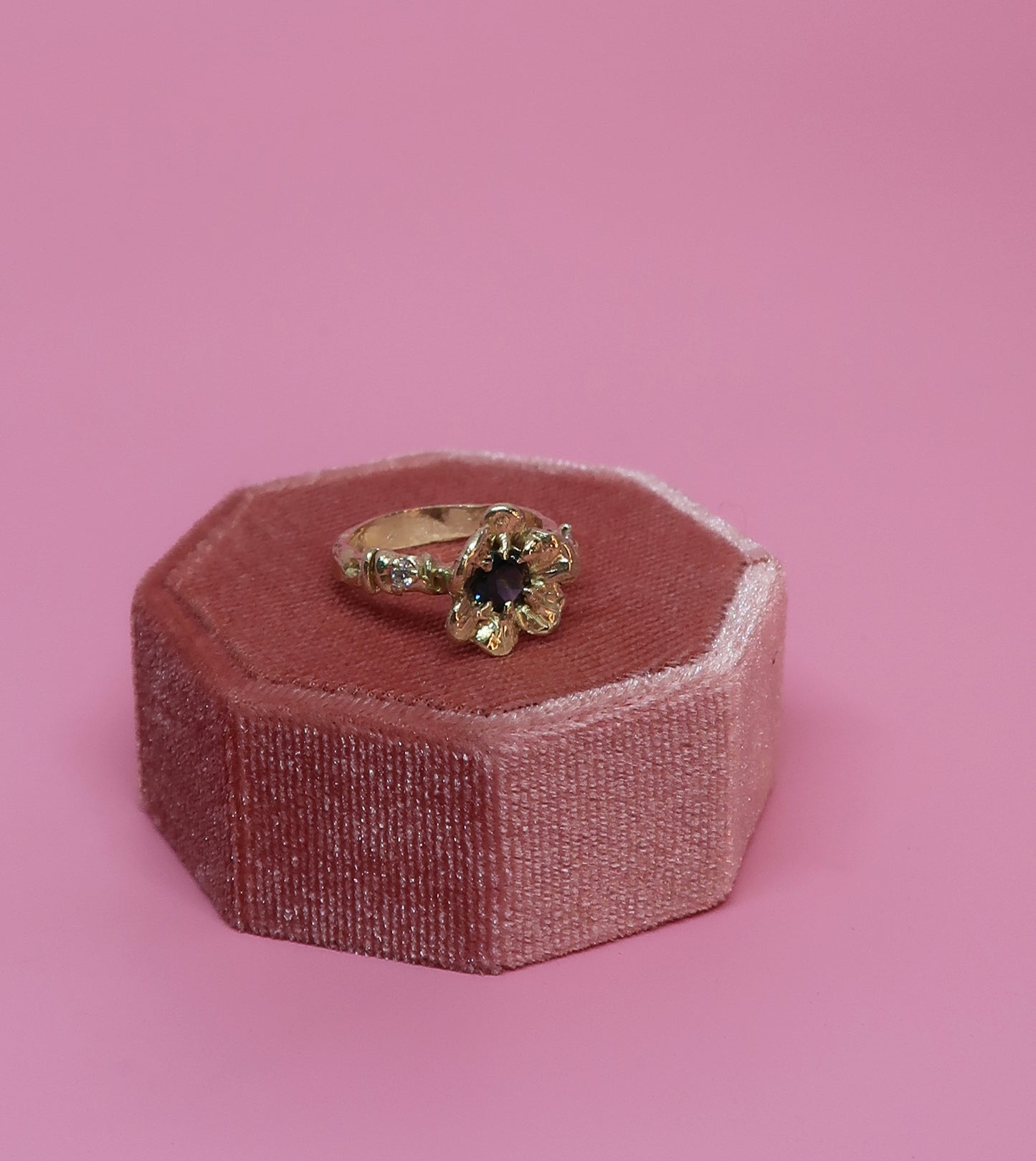Bespoke Sapphire Pansy Ring