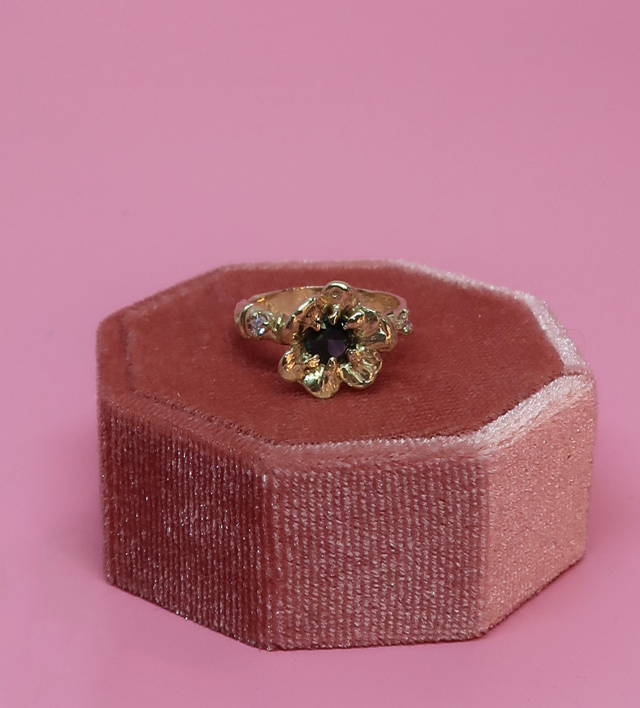 Bespoke Sapphire Pansy Ring