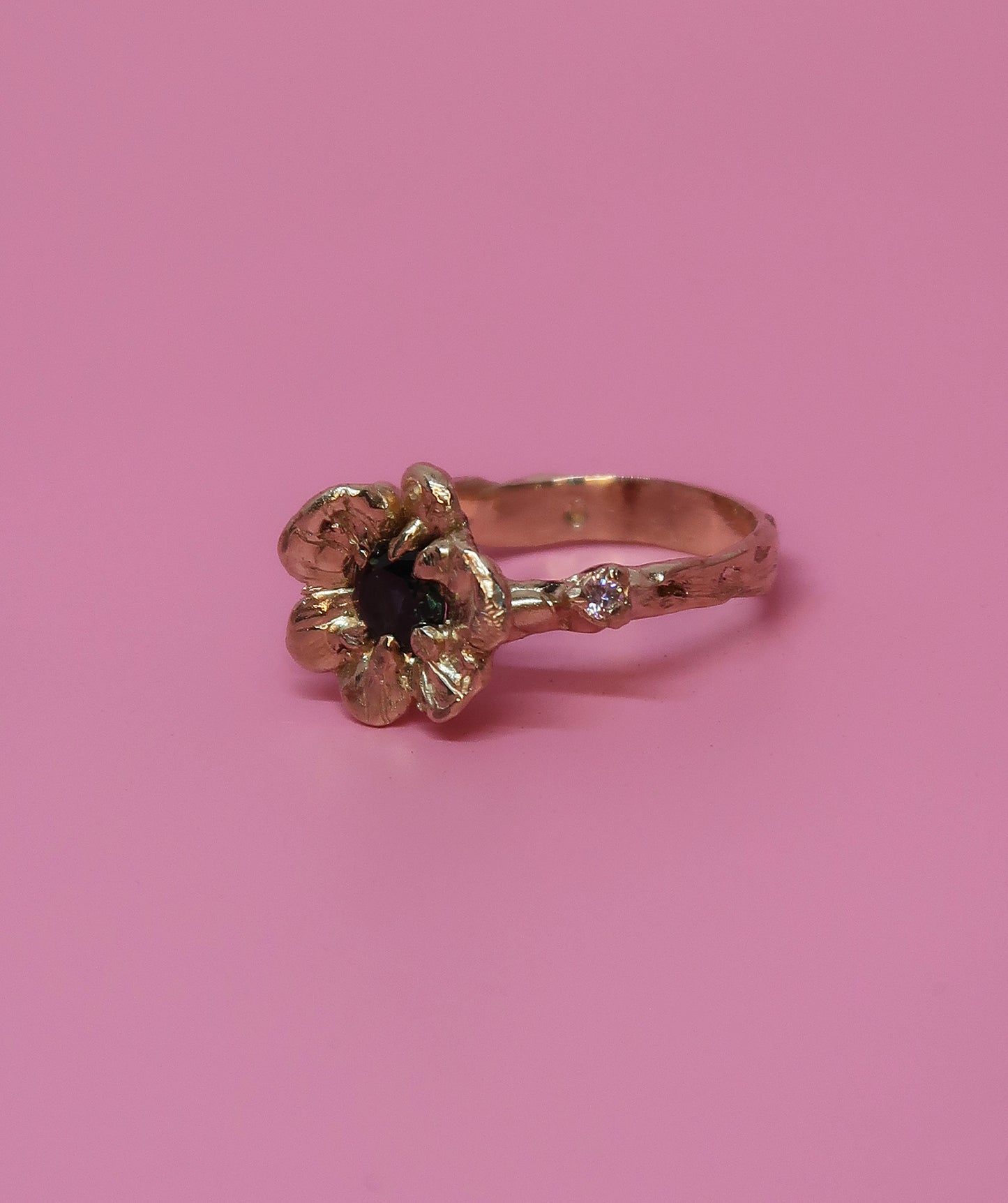Bespoke Sapphire Pansy Ring