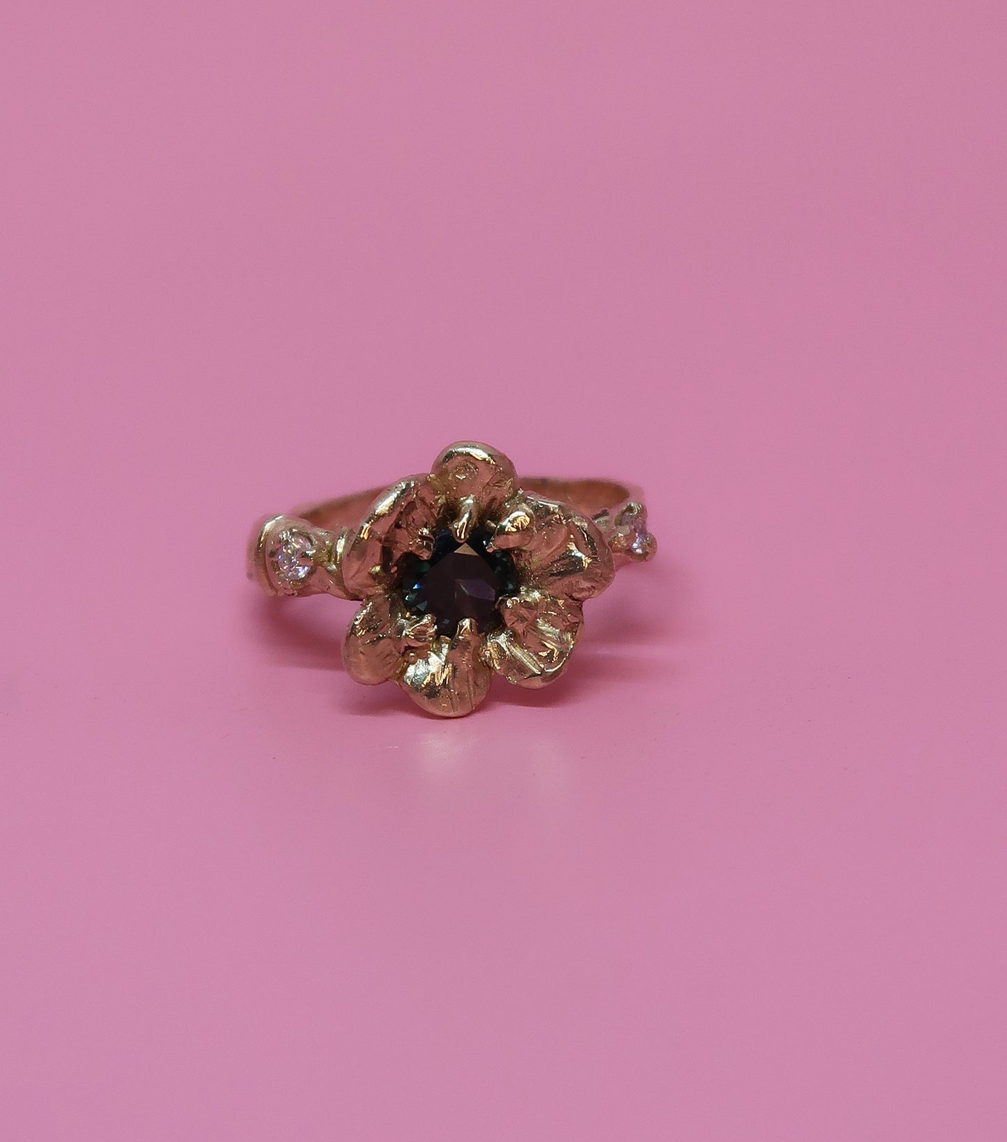 Bespoke Sapphire Pansy Ring