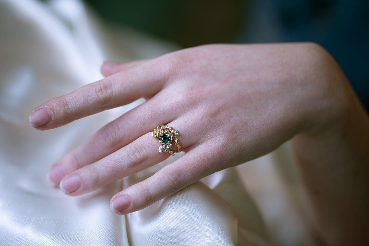 Bespoke Midnight Rose Sapphire Ring