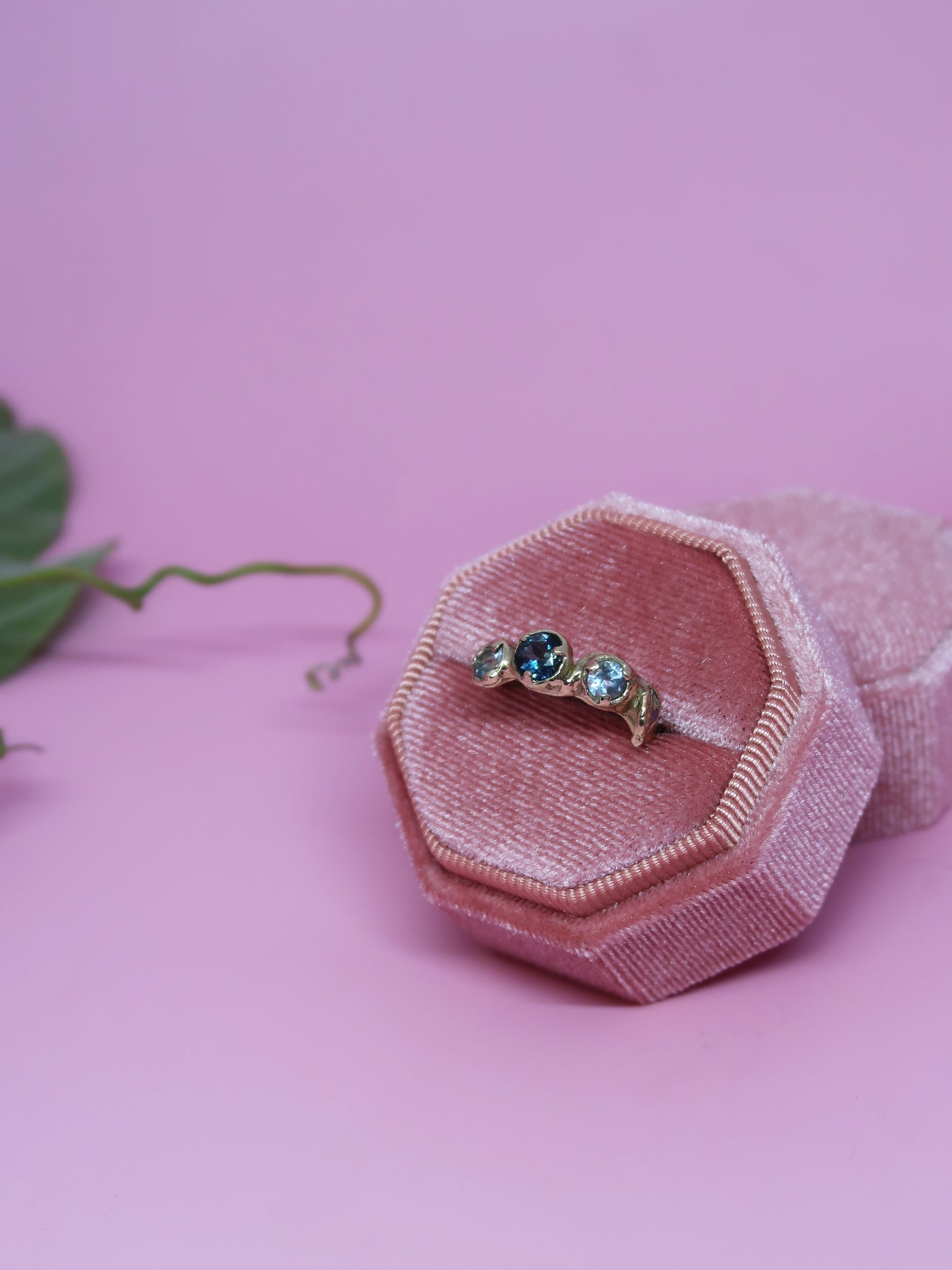 Bespoke Blue Rosalie Ring