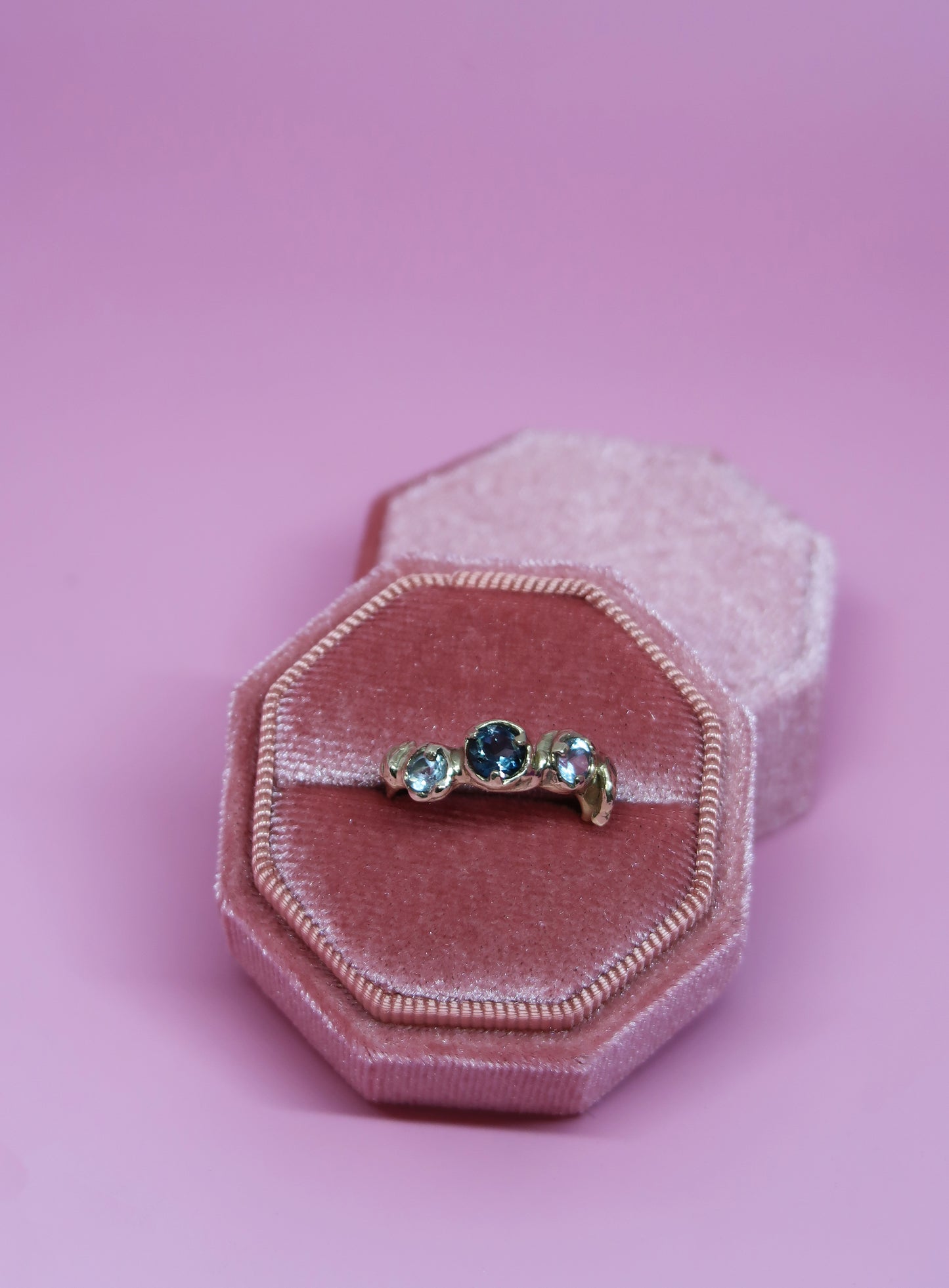 Bespoke Blue Rosalie Ring
