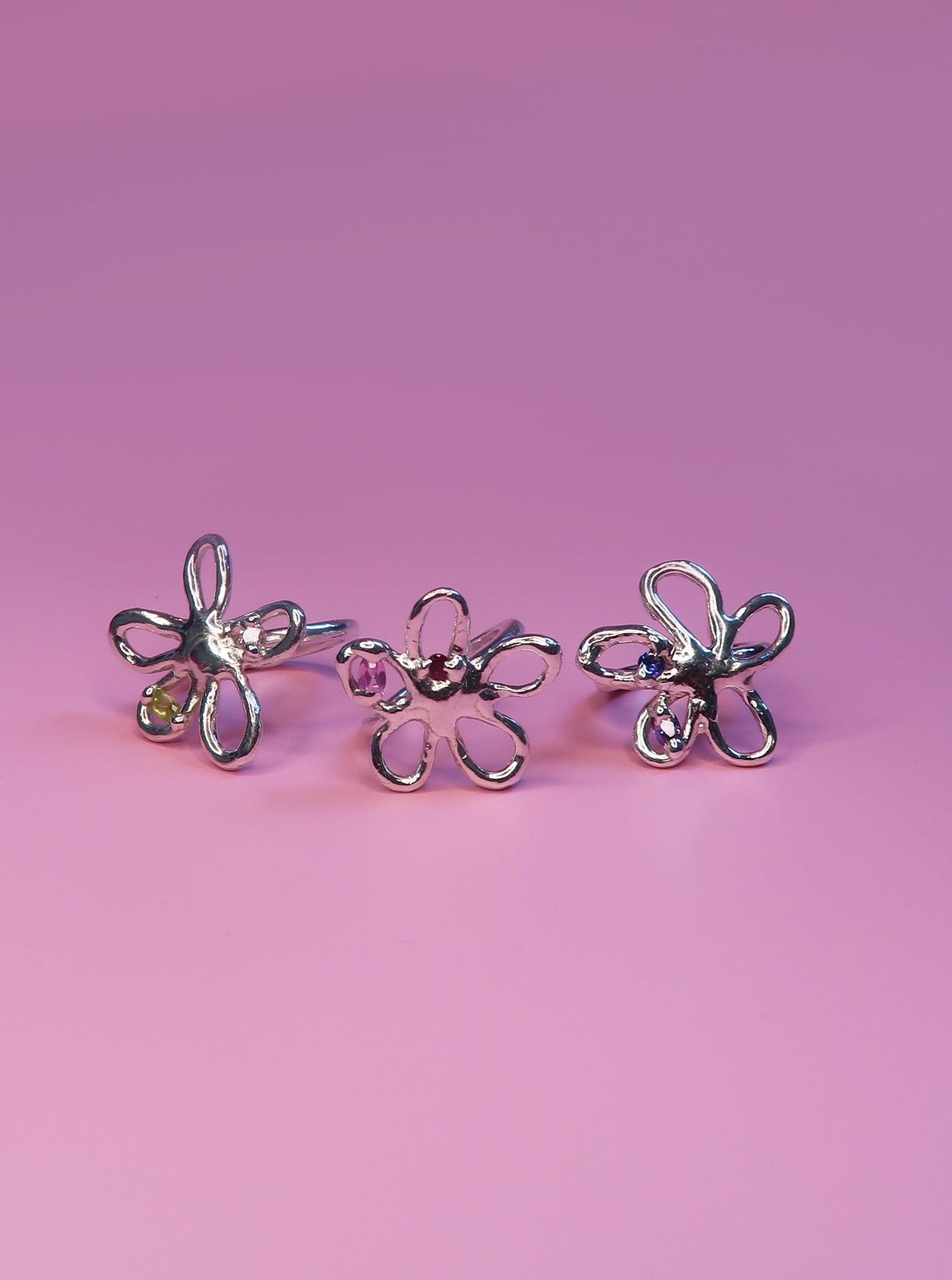 Flirty Flowers Duo Gem Ring