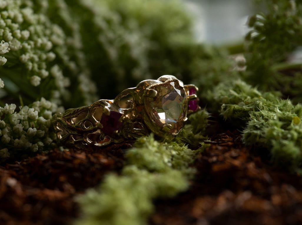 Bespoke Heart Fern Ring