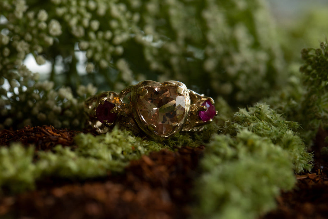 Bespoke Heart Fern Ring