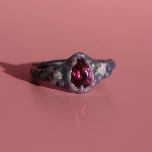 Wax - Garnet Fae Ring