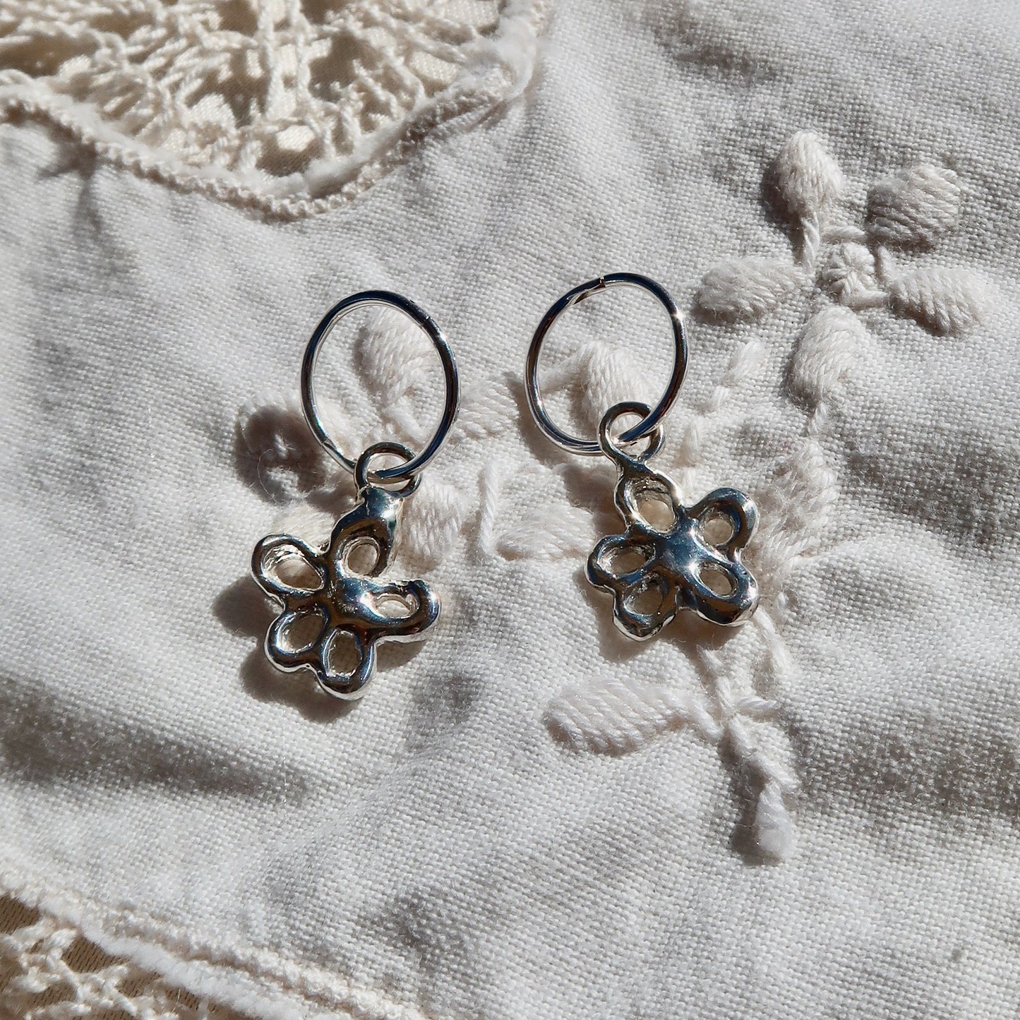 Flirty Flowers Hoops