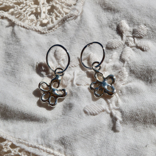 Flirty Flowers Hoops