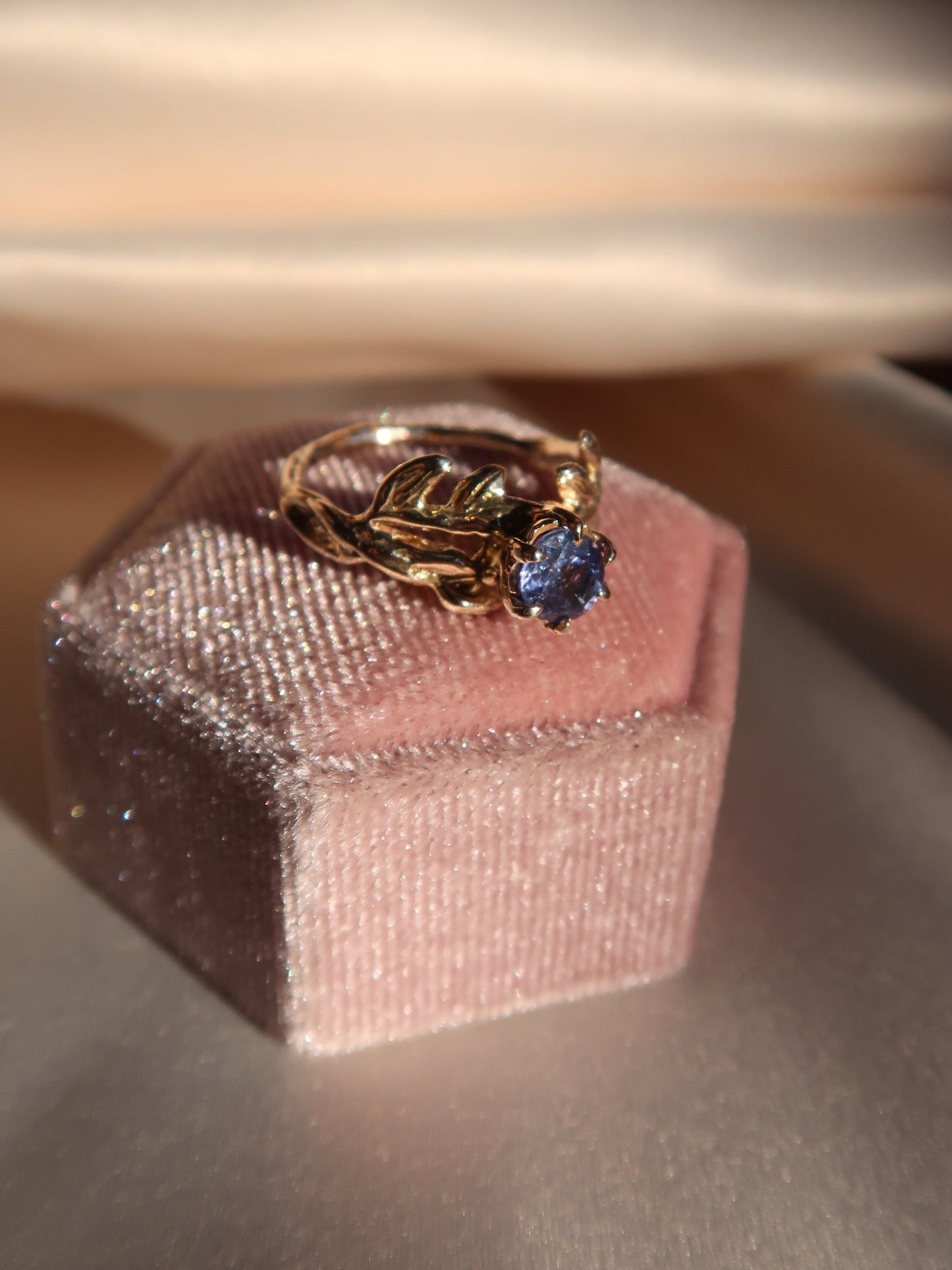 Bespoke Twisted Laurel Sapphire Ring