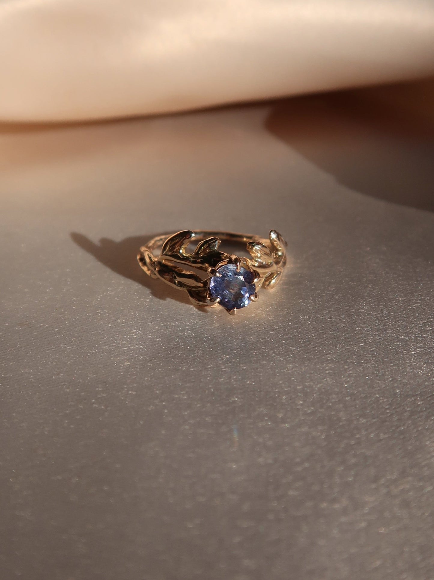 Bespoke Twisted Laurel Sapphire Ring