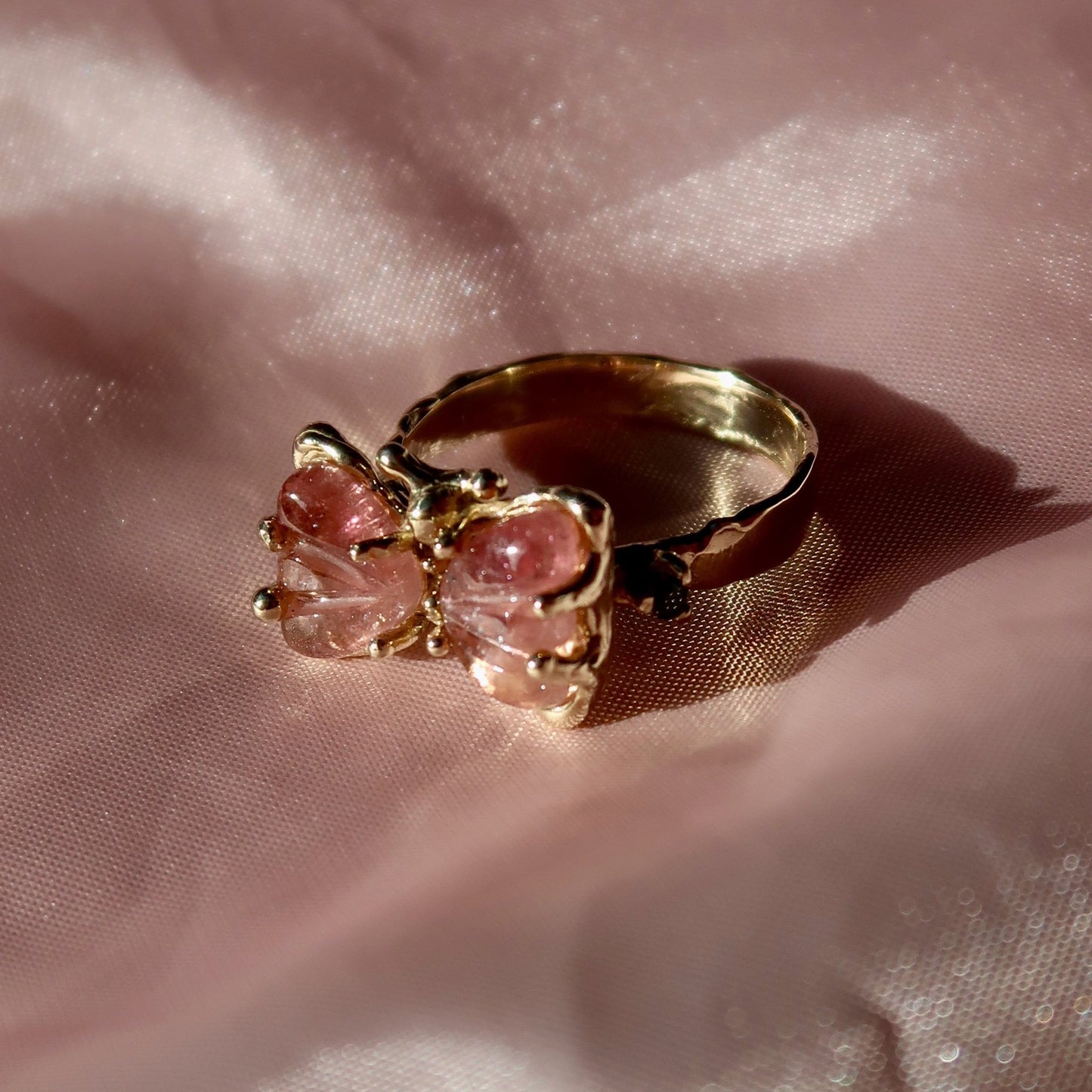 Bespoke Pink Butterfly Ring