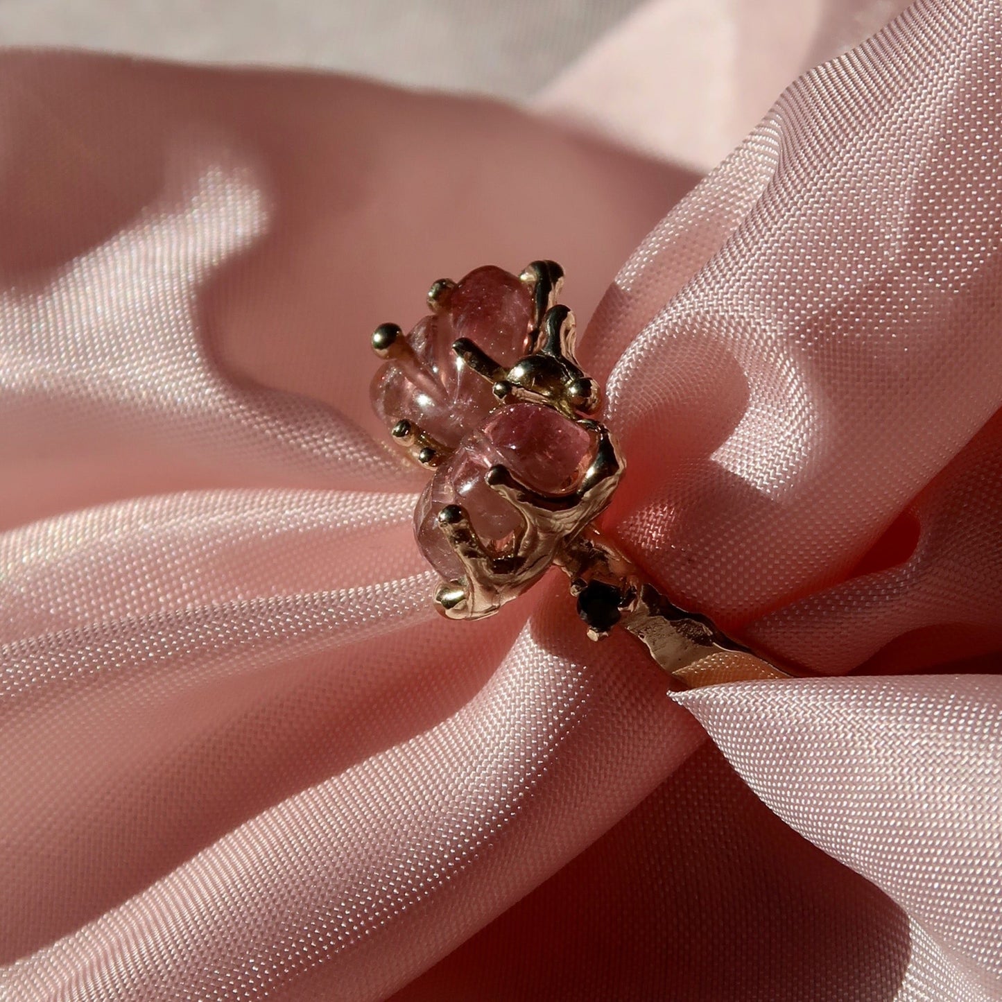 Bespoke Pink Butterfly Ring