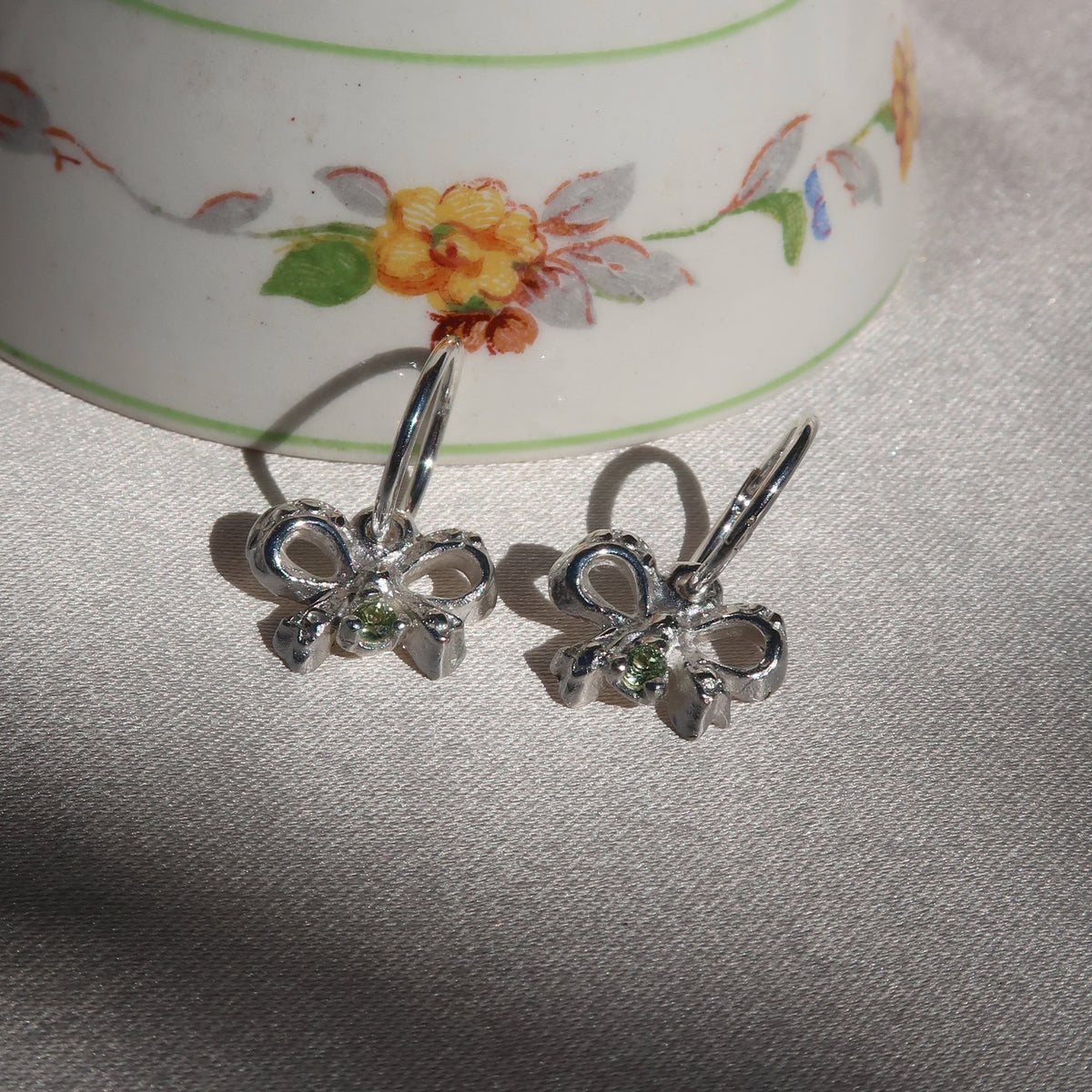 Bow My! Gem Hoops