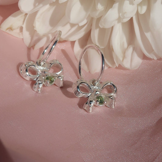 Bow My! Gem Hoops