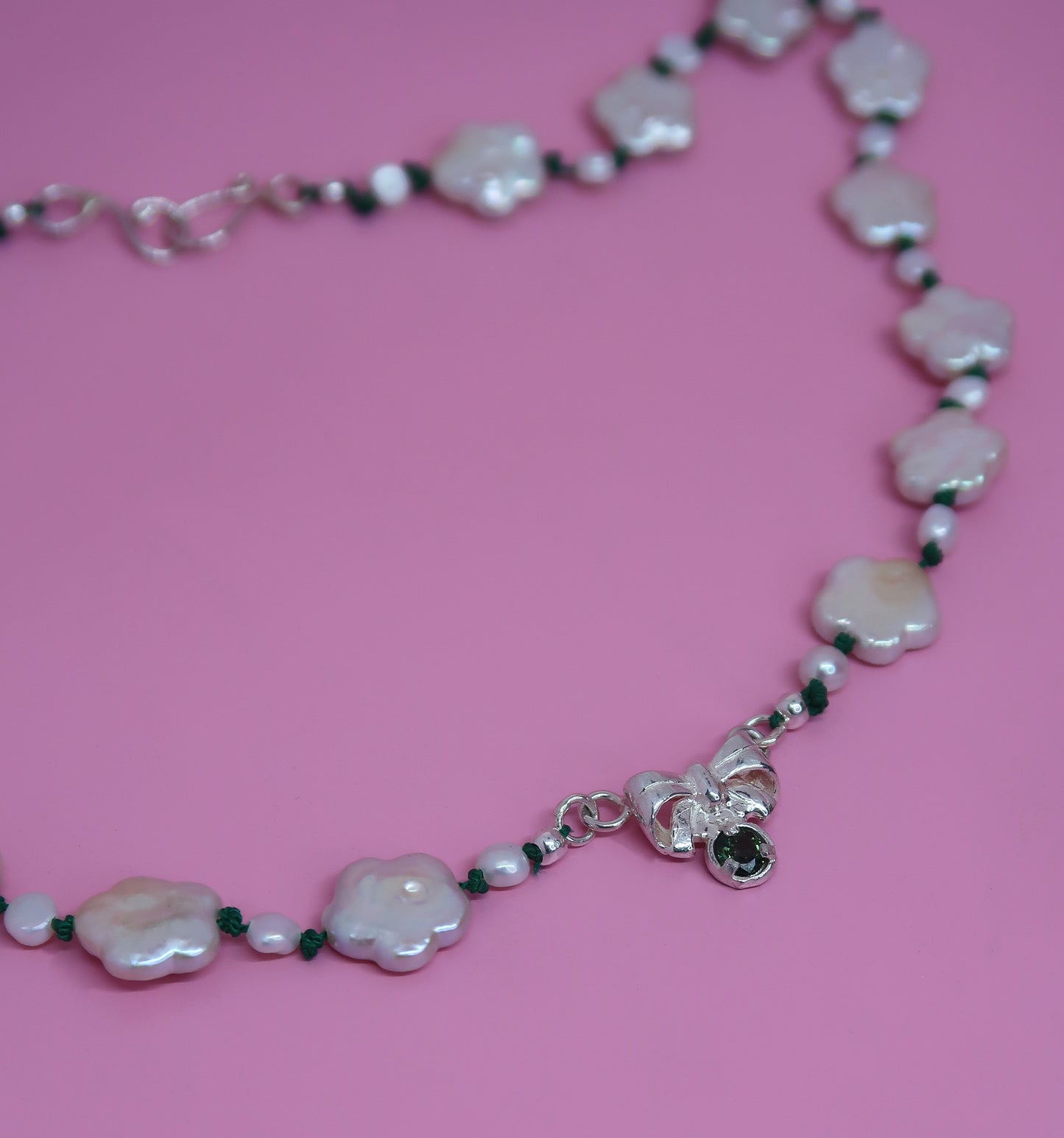 Bespoke Daisy Chain Pearl & Sapphire Necklace