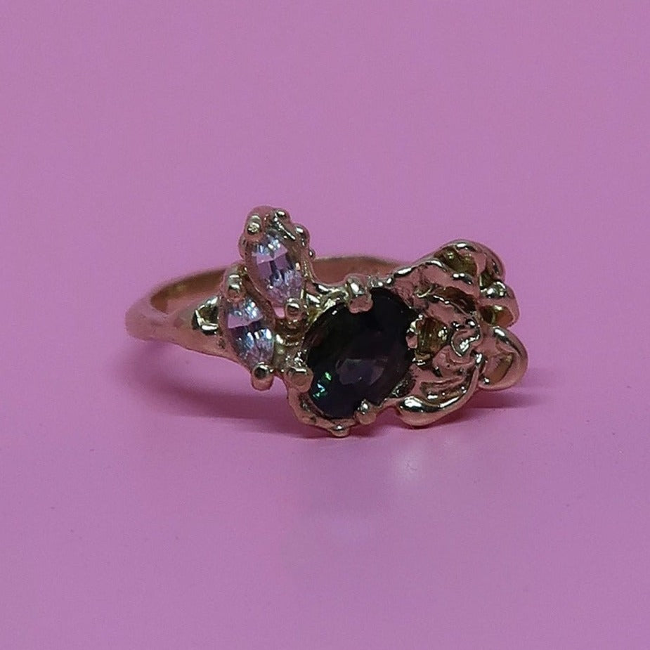 Bespoke Midnight Rose Sapphire Ring