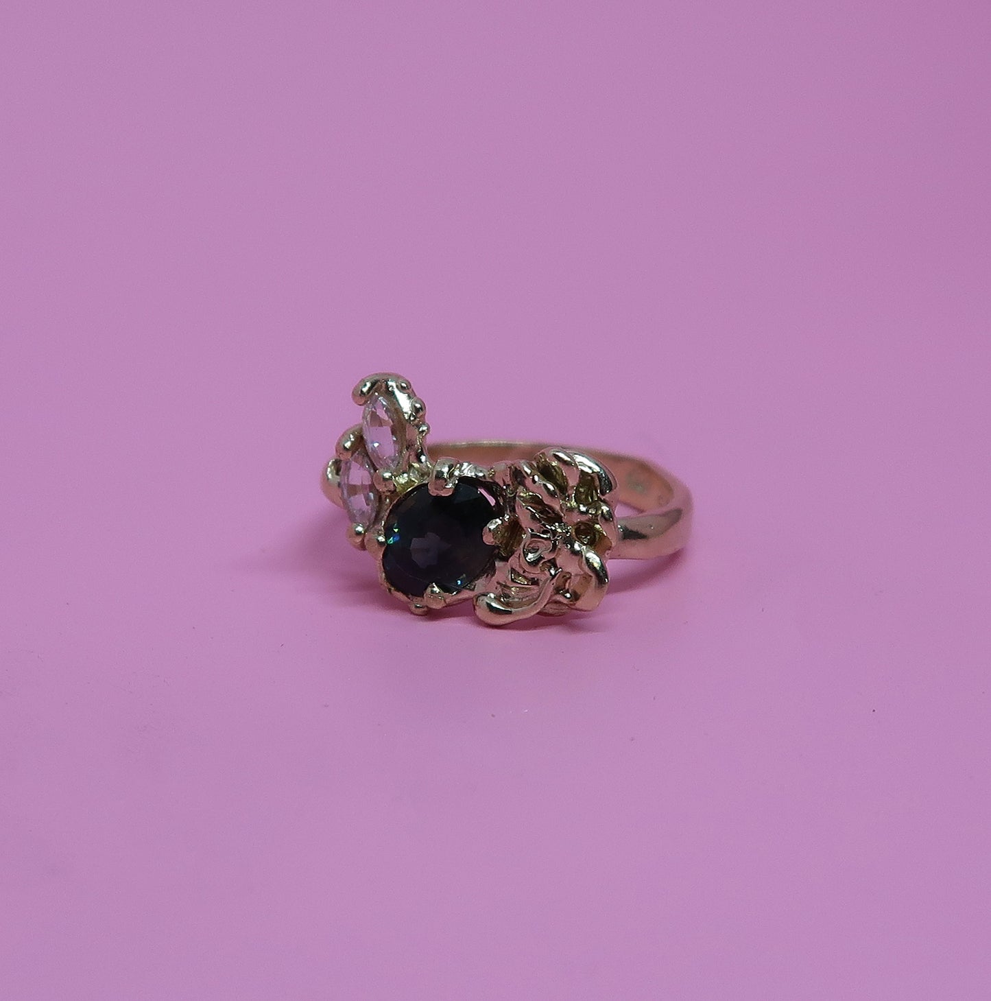 Bespoke Midnight Rose Sapphire Ring