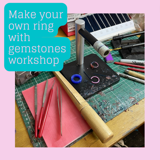 Intermediate Jewellery Workshop - Make your own ring w/ cast-in-place gemstones